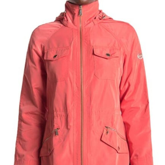 Michael Kors Hooded Anorak Jacket Waist Zip Front Pockets Lined Coat,Size XL,NEW - Picture 3 of 16